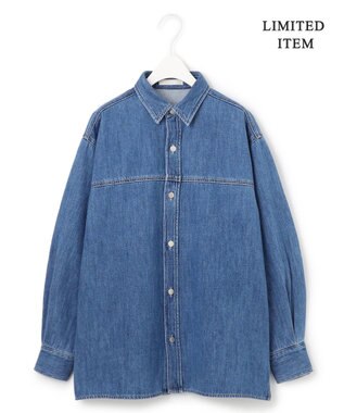 ICB 【WEB限定・洗える】コットンソフトデニム ジャケット ブルー系