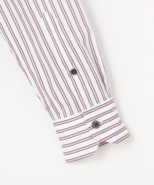 JOSEPH ABBOUD 【キングサイズ・ストレッチ・イージーケア・JAPANファブリック】ストライプストレッチ シャツ ローズ系1