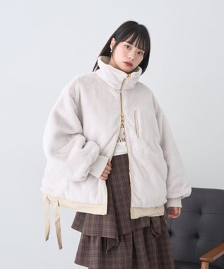 earth music&ecology リバーシブルMA-1 Light Beige