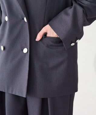 CRAFT STANDARD BOUTIQUE ＜セレモニー＞ダブルテーラードジャケット Gray