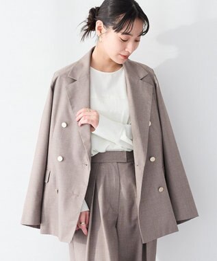 CRAFT STANDARD BOUTIQUE ＜セレモニー＞ダブルテーラードジャケット Beige Mixture