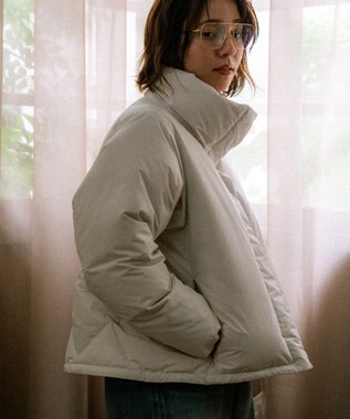 KWD 【日本製/高品質ダウン】STAND COLLAR DOWN BLOUSON ダウンブルゾン アイボリー