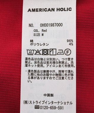 AMERICAN HOLIC 【2点セット】配色キャミ＋Tシャツ Red
