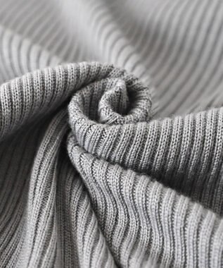 muuc 〈洗えるニット〉〈肌に優しいニット〉〈カシミヤ×シルク×ウール〉〈通年着られるニット〉リブ編みタートルネックニットプルオーバー グレー
