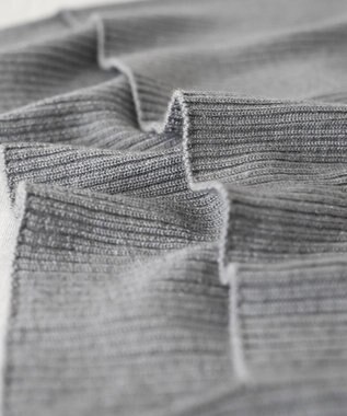 muuc 〈洗えるニット〉〈肌に優しいニット〉〈カシミヤ×シルク×ウール〉〈通年着られるニット〉リブ編みタートルネックニットプルオーバー グレー