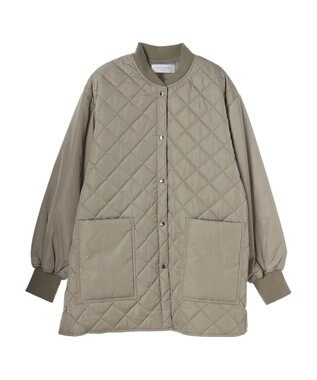 Green Parks 撥水加工　中綿キルトミドル丈コート Light Beige