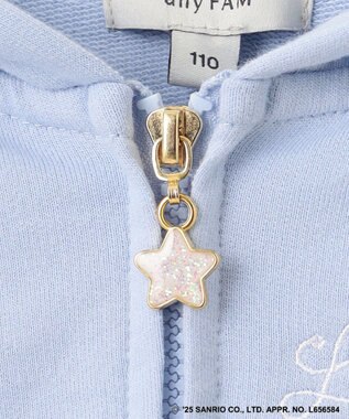 ANY KIDS 【any FAM× リトルツインスターズ 】キキ＆ララ 刺繍パーカー サックスブルー