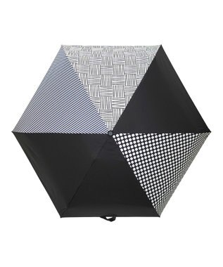 +RING 【UVカット95%以上】【UPF50＋】プラスリング レディース 晴雨兼用 折傘 BLKT1309 黒