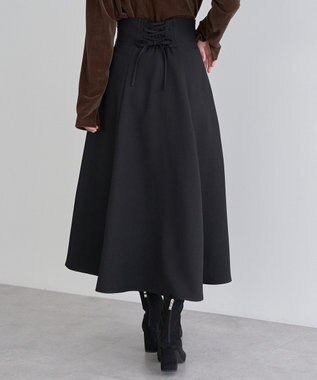 earth music&ecology バックレースアップスカート