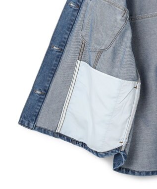 J.PRESS YORK STREET 【WOMEN】ソフトワイドデニム シャツジャケット ダルブルー系