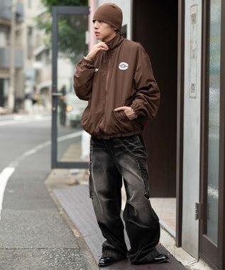 WEGO 【ユニセックス着用ITEM/リバーシブル/2WAY】リバーシブルフリースブルゾン ブラウンその他