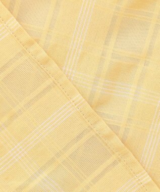 J.PRESS LADIES S 【洗える】SHEER チェック フレアスリーブ ブラウス マリーゴールド系