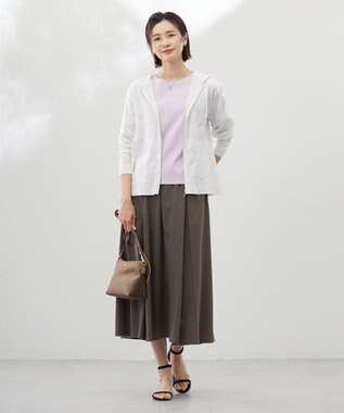 J.PRESS LADIES 【洗える】シアーライトパーカー オフ系