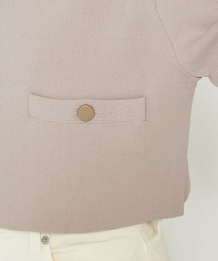 uncrave 【手洗い可】ヴィスコースナイロン ジャガード ニットジャケット（uncrave STANDARD） ベージュ