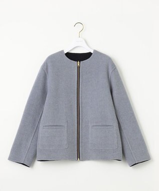 ANY SIS 【2WAY】ショートリバーシブル コート ネイビー×ブルーグレー