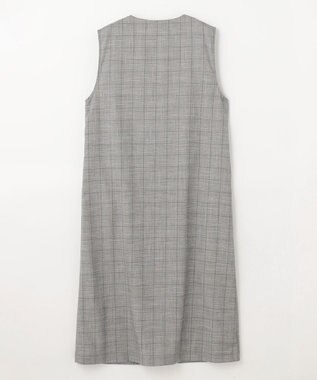ANY 【2WAY・洗える】Vネック ジレワンピース グレンチェック