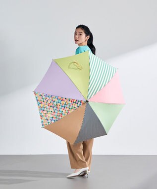 +RING レディース向け プラスリング 長傘 60cm MLT T1342 マルチカラー