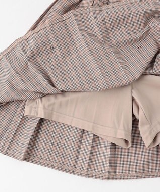 ANY KIDS リボンプリーツスカパン ブラウン×チェック