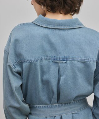 GRACE CONTINENTAL デニムボウタイシャツ ブルー