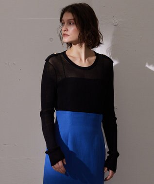 BEIGE， LIANE / リブニットトップス Black