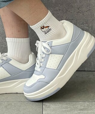 WEGO クレイジー刺繍アンクルソックス ホワイトその他