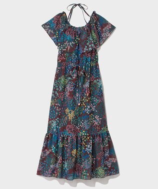 GRACE CONTINENTAL ボタニカルプリントワンピース ブラウン