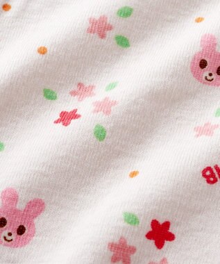 MIKI HOUSE HOT BISCUITS 【60-70cm】 半袖ボディシャツ(前開き) ピンク