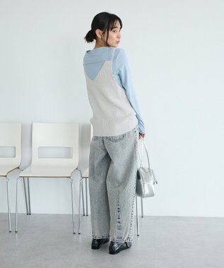 CRAFT STANDARD BOUTIQUE ハイネックハーフボタンプルオーバー Light Blue