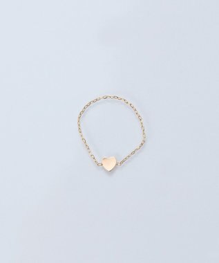 Phoebe 【K10】ハートチェーンリング　ゴールド　11号/13号　BOX付き ゴールド