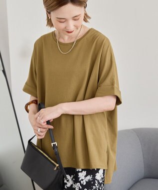 AMERICAN HOLIC 接触冷感バックタックプルオーバー Olive
