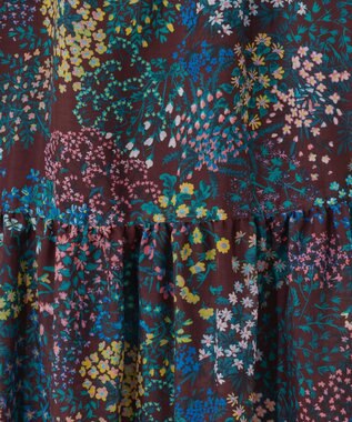 GRACE CONTINENTAL ボタニカルプリントワンピース ブラウン