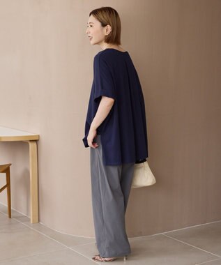 AMERICAN HOLIC 接触冷感バックタックプルオーバー Navy