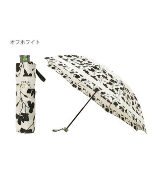 MOONBAT 【折りたたみ雨傘】フルラ (FURLA)  カメリア 折りたたみ傘 UV オフホワイト
