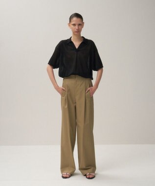 ATON ORGANIC COTTON TWILL | イージーパンツ BEIGE