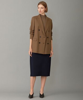 ICB 【洗える】 ウールアセテートハイゲージ ハイネックプルオーバー モカ系