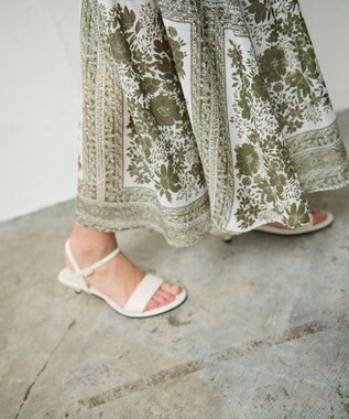 GRACE CONTINENTAL バンダナティアードスカート カーキ