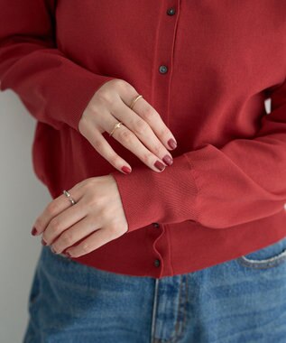 YECCA VECCA 【UVカット】クルーネックカーディガン Red