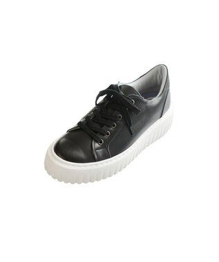 Pointer 日本製 レースアップ厚底スニーカー ブラック