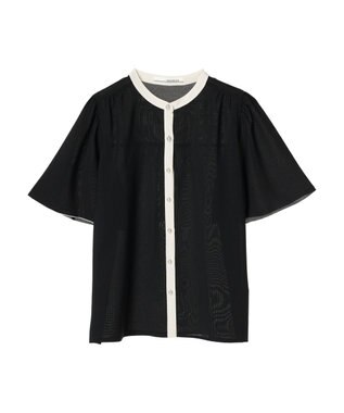 Green Parks ・ＥＬＥＮＣＡＲＥ　ＤＵＥ　バイカラーブラウス Black