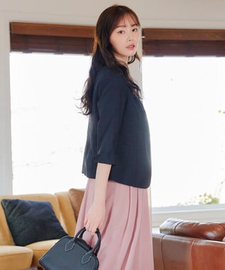 Tiaclasse 【吸水速乾・接触冷感・UVケア・防シワ・洗える】カチオンカラーレスジャケット ネイビー