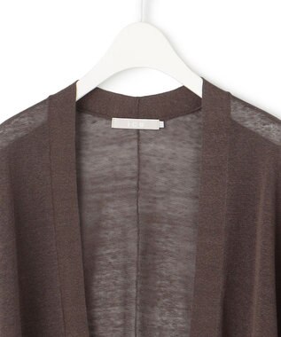 ICB 【洗える】 リネンポリエステルハイゲージ カーディガン ソイル系