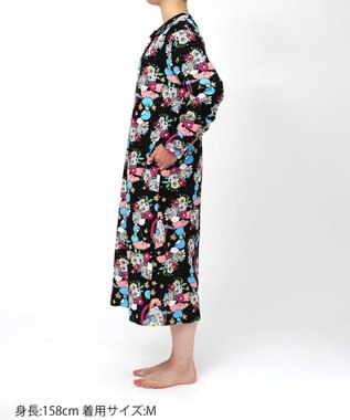tsumori chisato SLEEP ツモリチサト ネグリジェ 綿100%(本体) あったか 長袖 ルームウェア レディース UNW407 /ワコール ブラック