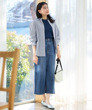 ANY エニィファンクションシャツブラウス ロンスト