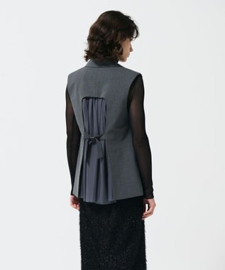 GRACE CONTINENTAL バックチュールジレ グレー