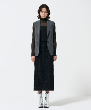 GRACE CONTINENTAL バックチュールジレ グレー