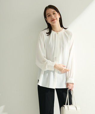 Green Parks Ｏ．２ｗａｙボウタイブラウス Ecru