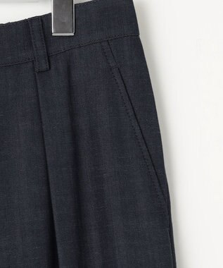 23区 【洗える】デニムライクシャンブレー ワイドパンツ ネイビー系