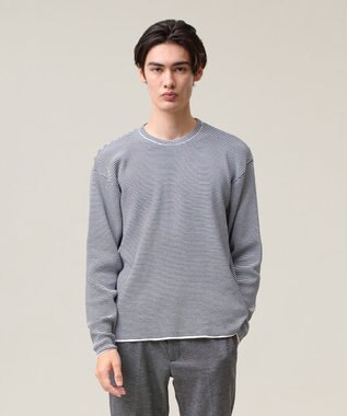  【Tシャツ感覚で着られる新感覚ニット】ボーダーニット ロングスリーブＴシャツ