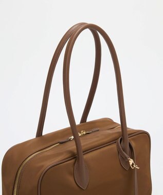 TOPKAPI 【Breath TOPKAPI】PRIM プリム ナイロン ロングハンドル ミニ ボストン トートバッグ チャーム付き ブラウン