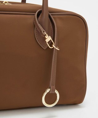 TOPKAPI 【Breath TOPKAPI】PRIM プリム ナイロン ロングハンドル ミニ ボストン トートバッグ チャーム付き ブラウン